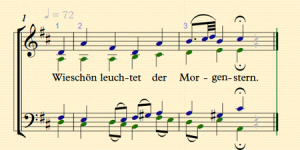 Short extract of chorale in four parts